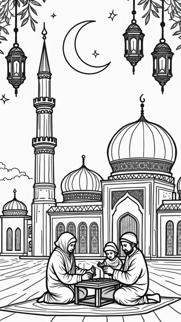 coloriage du Ramadan imprimable